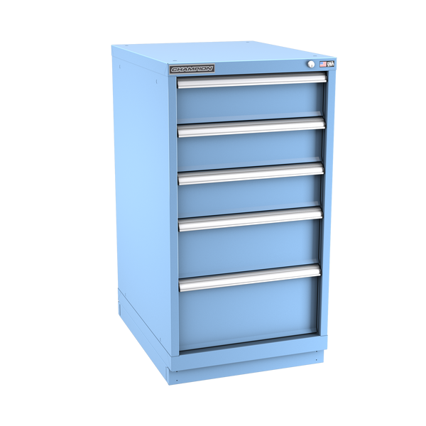 5-Drawer Modular Cabinet NW0502 | 22-3/16"W x 41-3/4"H x 28-1/2"D light blue