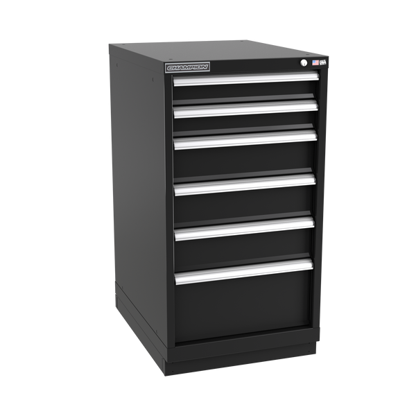 6-Drawer Modular Cabinet NW0601 | 22-3/16"W x 41-3/4"H x 28-1/2"D black