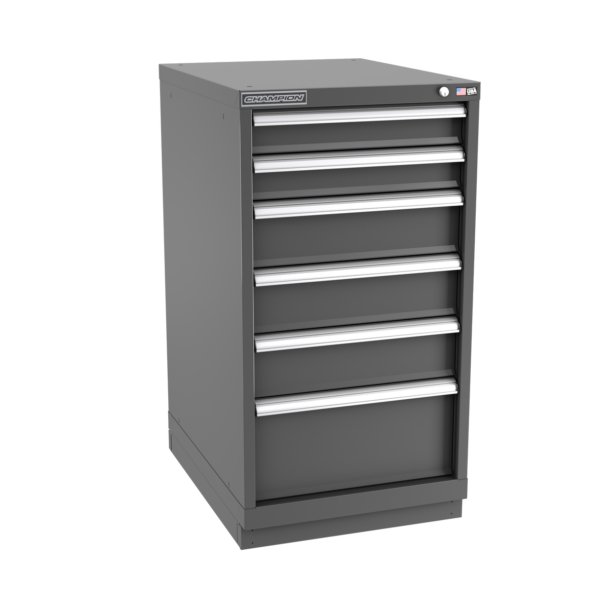 6-Drawer Modular Cabinet NW0601 | 22-3/16"W x 41-3/4"H x 28-1/2"D dark grey