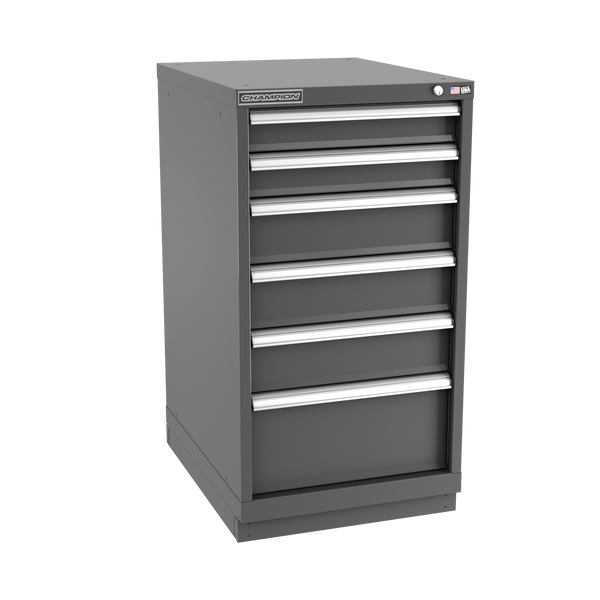 6-Drawer Modular Cabinet NW0601 | 22-3/16"W x 41-3/4"H x 28-1/2"D dark grey