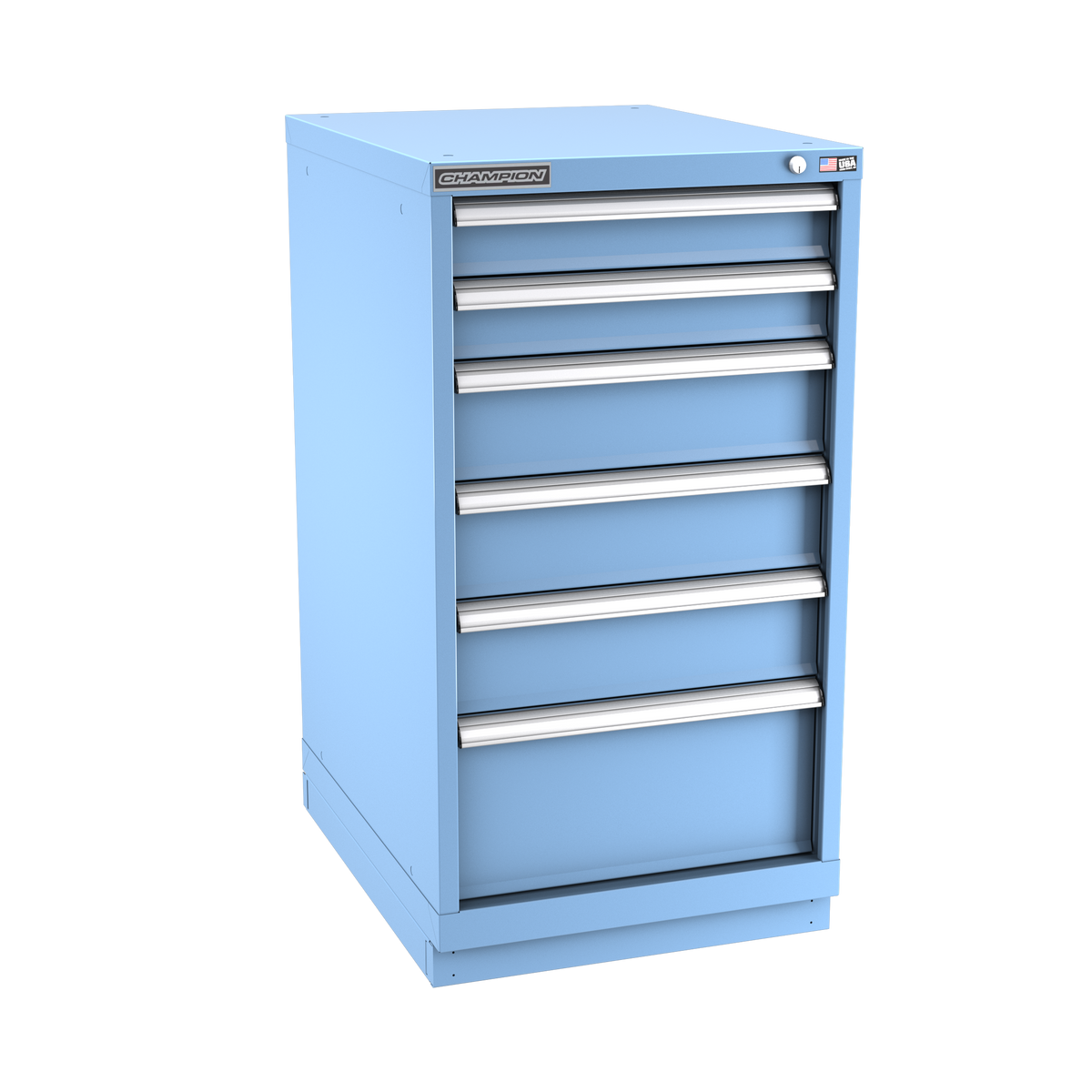 6-Drawer Modular Cabinet NW0601 | 22-3/16"W x 41-3/4"H x 28-1/2"D light blue