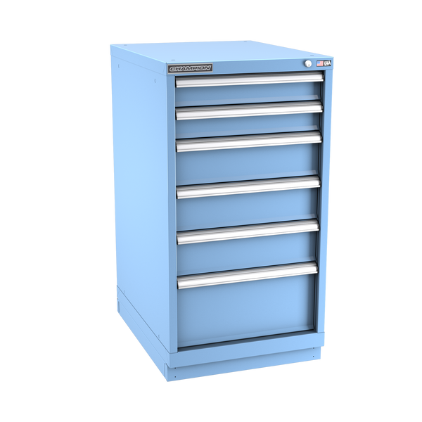 6-Drawer Modular Cabinet NW0601 | 22-3/16"W x 41-3/4"H x 28-1/2"D light blue