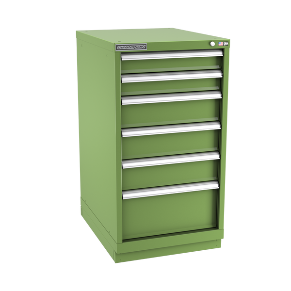 6-Drawer Modular Cabinet NW0601 | 22-3/16"W x 41-3/4"H x 28-1/2"D vista green