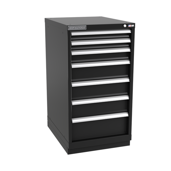 7-Drawer Modular Cabinet NW0701 | 22-3/16"W x 41-3/4"H x 28-1/2"D black