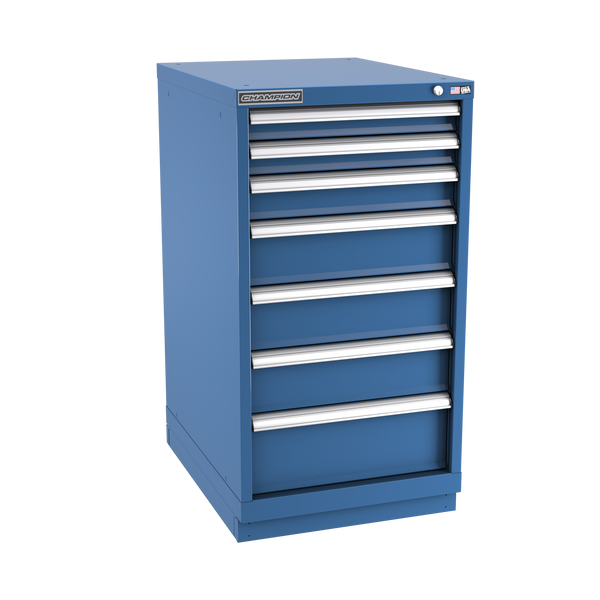 7-Drawer Modular Cabinet NW0701 | 22-3/16"W x 41-3/4"H x 28-1/2"D dark blue