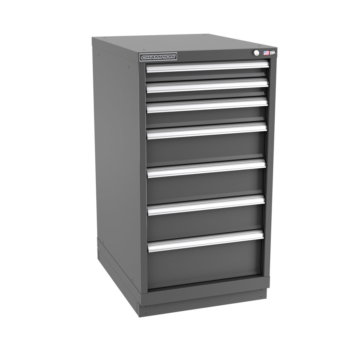 7-Drawer Modular Cabinet NW0701 | 22-3/16"W x 41-3/4"H x 28-1/2"D dark grey