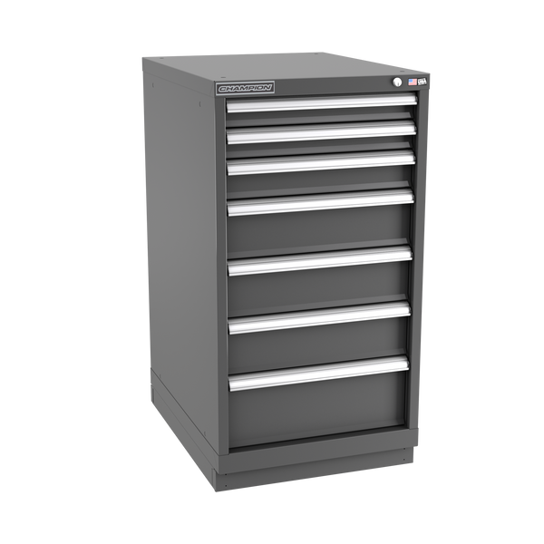 7-Drawer Modular Cabinet NW0701 | 22-3/16"W x 41-3/4"H x 28-1/2"D dark grey