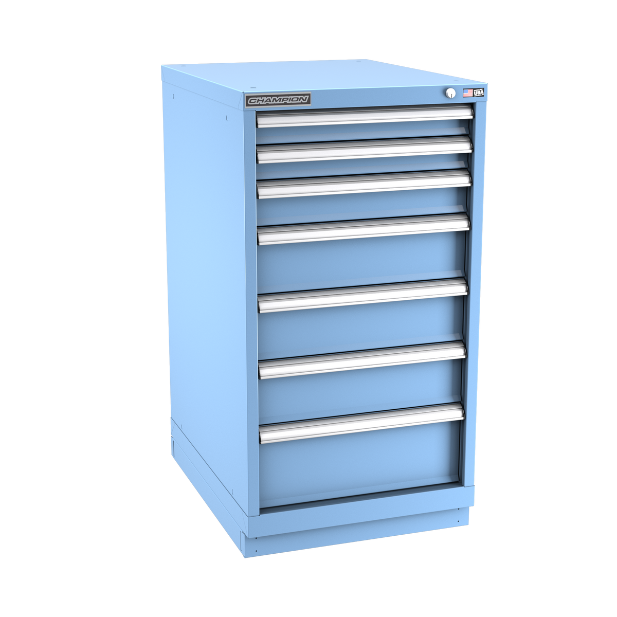 7-Drawer Modular Cabinet NW0701 | 22-3/16"W x 41-3/4"H x 28-1/2"D light blue