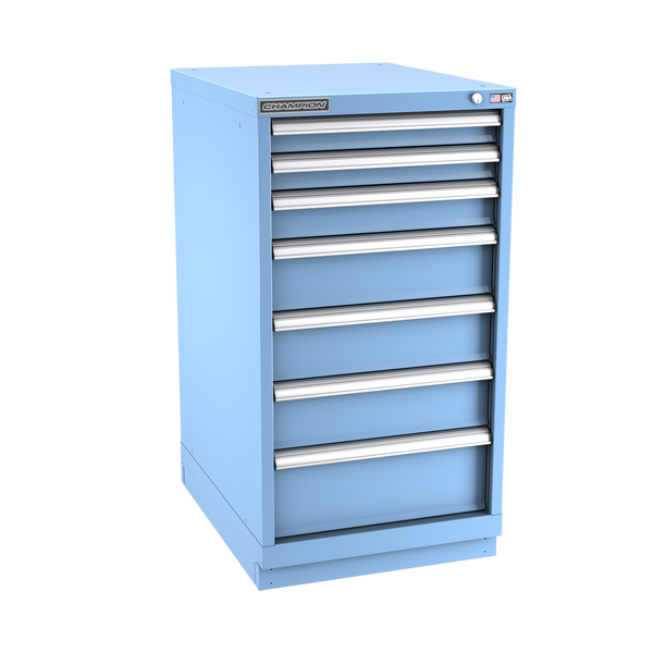 7-Drawer Modular Cabinet NW0701 | 22-3/16"W x 41-3/4"H x 28-1/2"D light blue