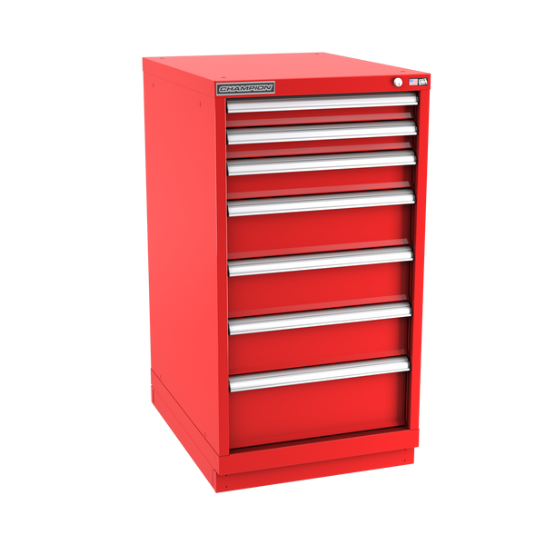 7-Drawer Modular Cabinet NW0701 | 22-3/16"W x 41-3/4"H x 28-1/2"D red