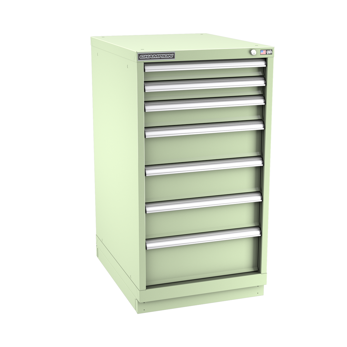 7-Drawer Modular Cabinet NW0701 | 22-3/16"W x 41-3/4"H x 28-1/2"D seafoam green