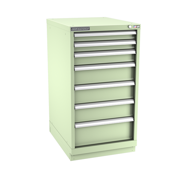 7-Drawer Modular Cabinet NW0701 | 22-3/16"W x 41-3/4"H x 28-1/2"D seafoam green