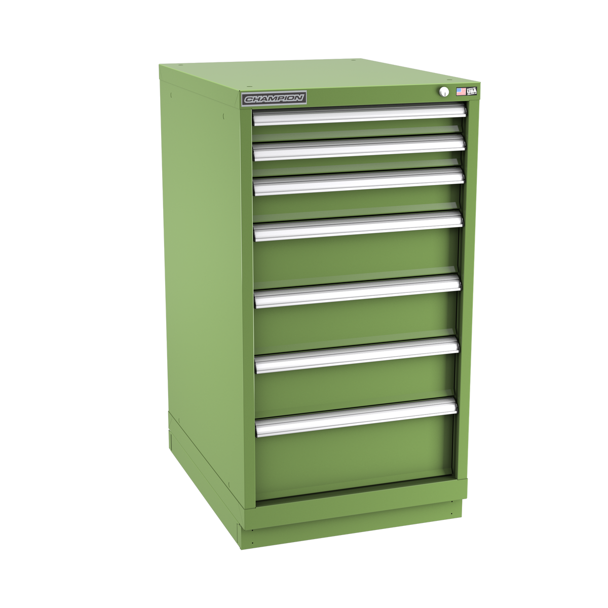 7-Drawer Modular Cabinet NW0701 | 22-3/16"W x 41-3/4"H x 28-1/2"D vista green