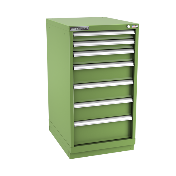 7-Drawer Modular Cabinet NW0701 | 22-3/16"W x 41-3/4"H x 28-1/2"D vista green