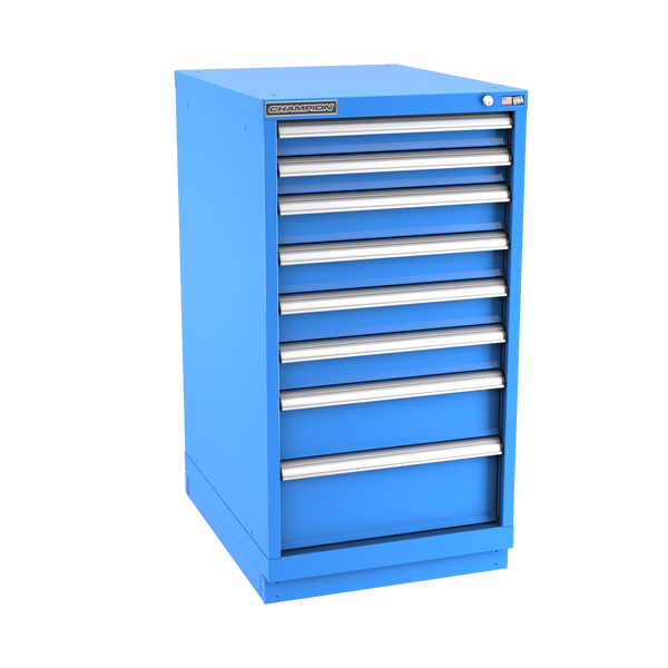 8-Drawer Modular Cabinet NW0801 | 22-3/16"W x 41-3/4"H x 28-1/2"D bright blue