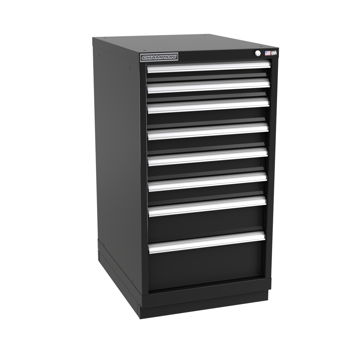 8-Drawer Modular Cabinet NW0801 | 22-3/16"W x 41-3/4"H x 28-1/2"D black