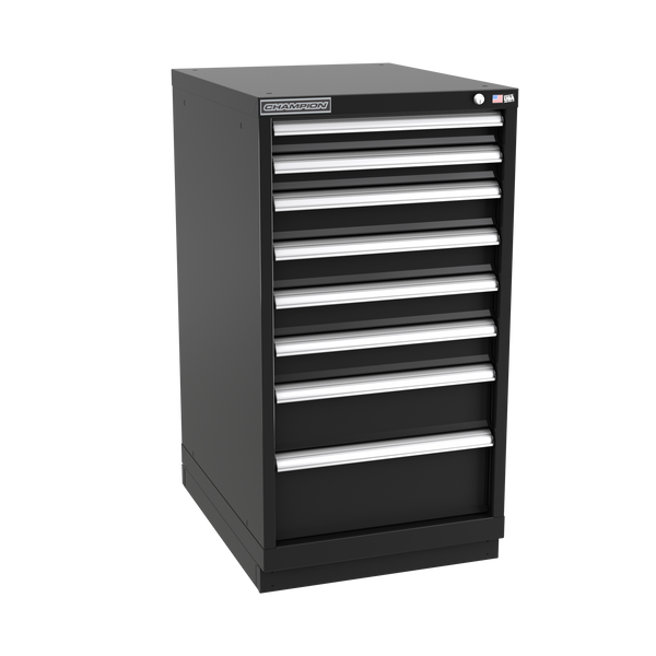 8-Drawer Modular Cabinet NW0801 | 22-3/16"W x 41-3/4"H x 28-1/2"D black