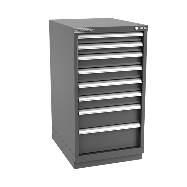 8-Drawer Modular Cabinet NW0801 | 22-3/16"W x 41-3/4"H x 28-1/2"D dark grey