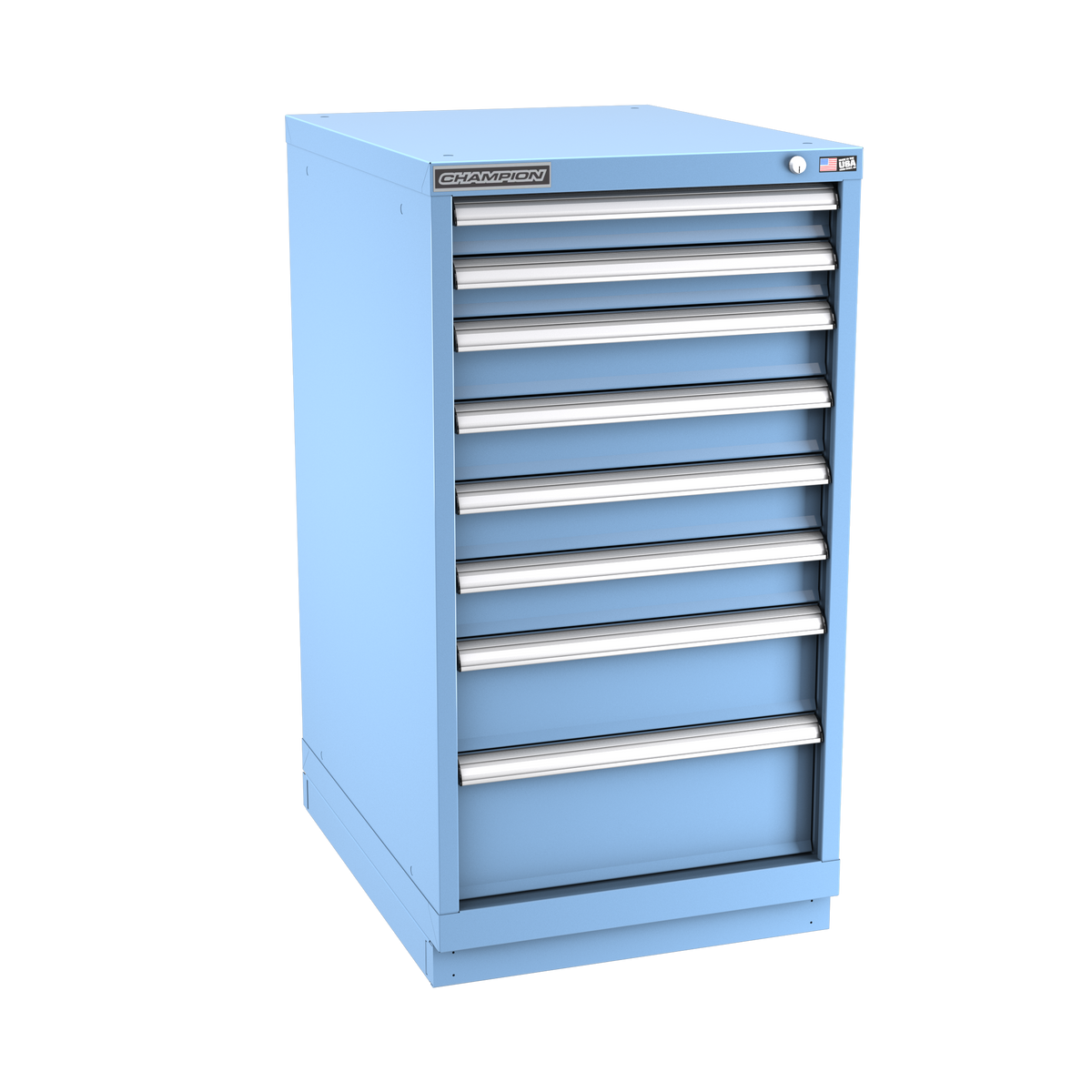 8-Drawer Modular Cabinet NW0801 | 22-3/16"W x 41-3/4"H x 28-1/2"D light blue