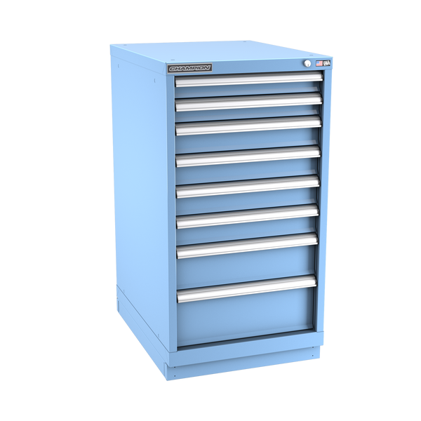 8-Drawer Modular Cabinet NW0801 | 22-3/16"W x 41-3/4"H x 28-1/2"D light blue