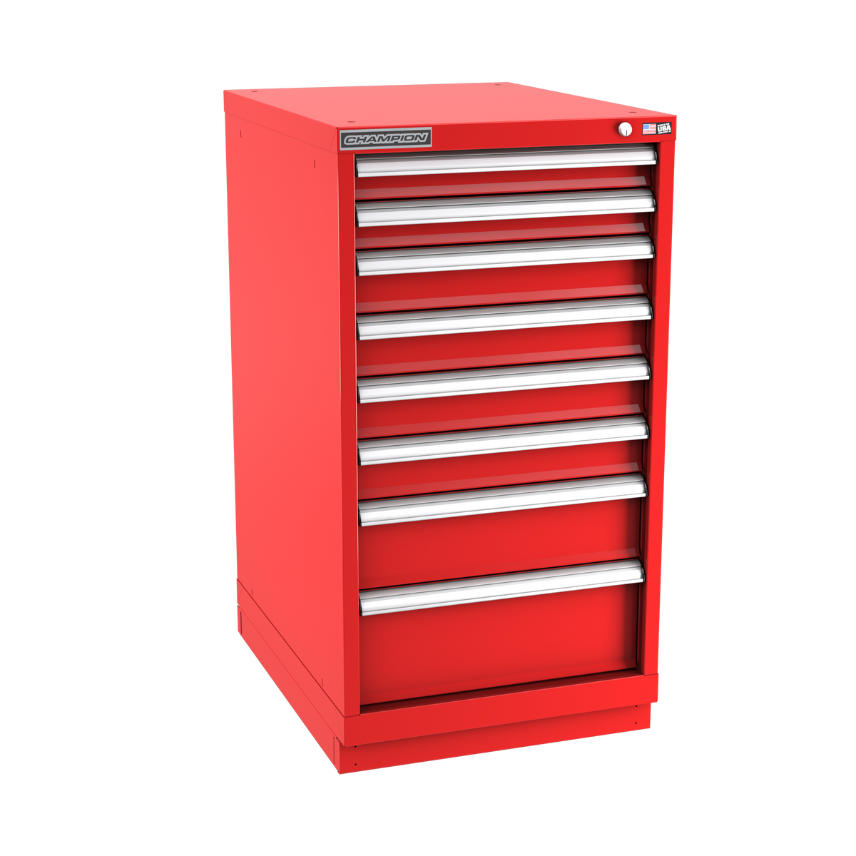 8-Drawer Modular Cabinet NW0801 | 22-3/16"W x 41-3/4"H x 28-1/2"D red