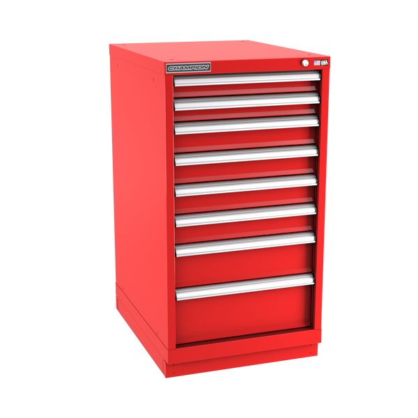 8-Drawer Modular Cabinet NW0801 | 22-3/16"W x 41-3/4"H x 28-1/2"D red