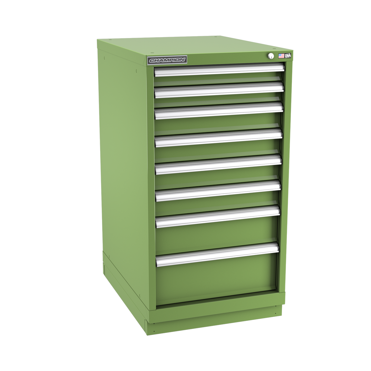 8-Drawer Modular Cabinet NW0801 | 22-3/16"W x 41-3/4"H x 28-1/2"D vista green