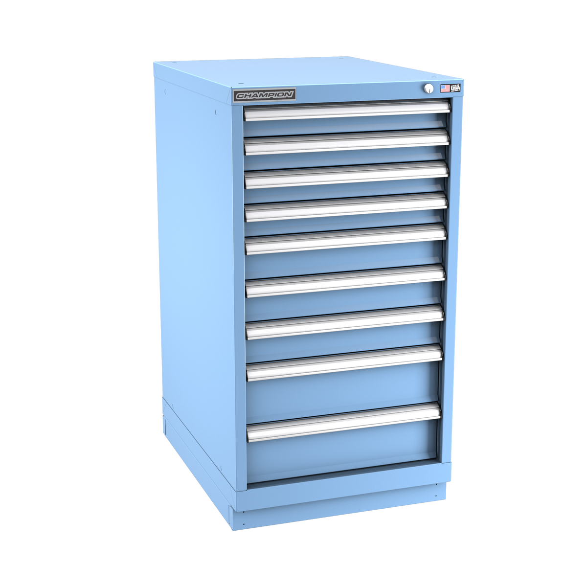 9-Drawer Modular Cabinet NW0901 | 22-3/16"W x 41-3/4"H x 28-1/2"D light blue