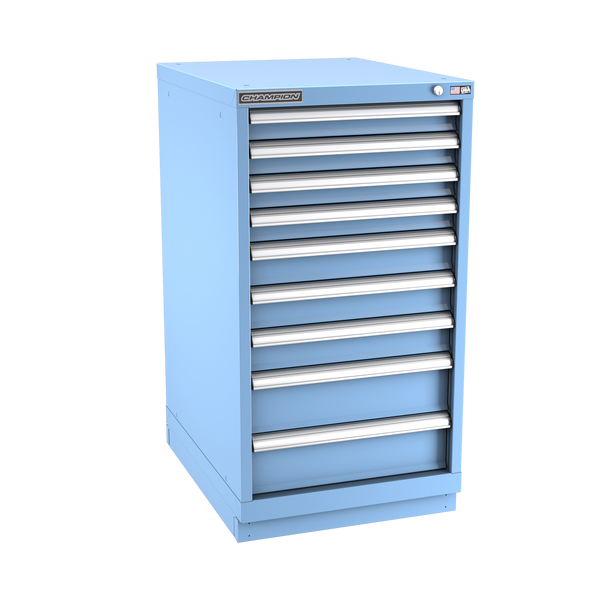 9-Drawer Modular Cabinet NW0901 | 22-3/16"W x 41-3/4"H x 28-1/2"D light blue