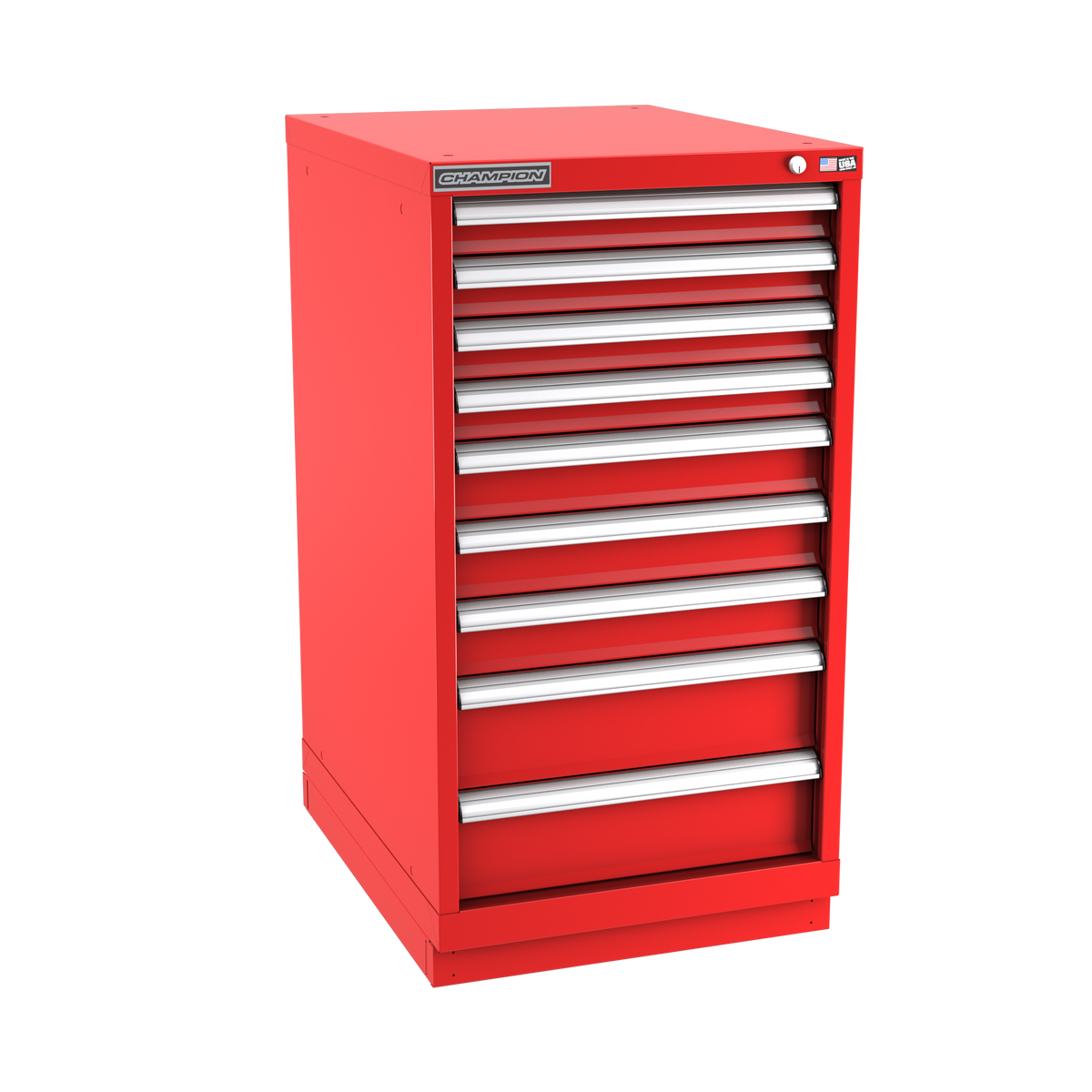 9-Drawer Modular Cabinet NW0901 | 22-3/16"W x 41-3/4"H x 28-1/2"D red