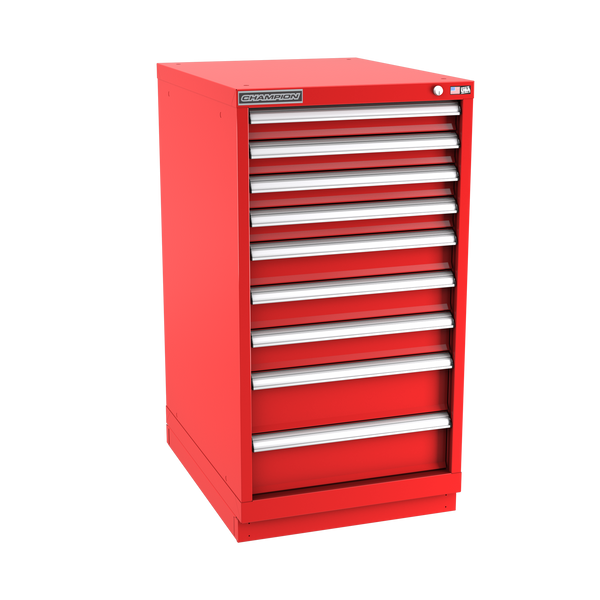 9-Drawer Modular Cabinet NW0901 | 22-3/16"W x 41-3/4"H x 28-1/2"D red