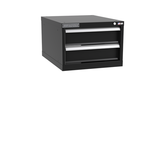 2-Drawer Modular Cabinet NW0201 | 22-3/16"W x 15-3/4"H x 28-1/2"D black