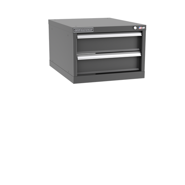 2-Drawer Modular Cabinet NW0201 | 22-3/16"W x 15-3/4"H x 28-1/2"D dark grey