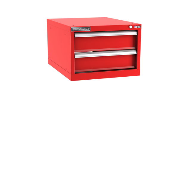 2-Drawer Modular Cabinet NW0201 | 22-3/16"W x 15-3/4"H x 28-1/2"D red