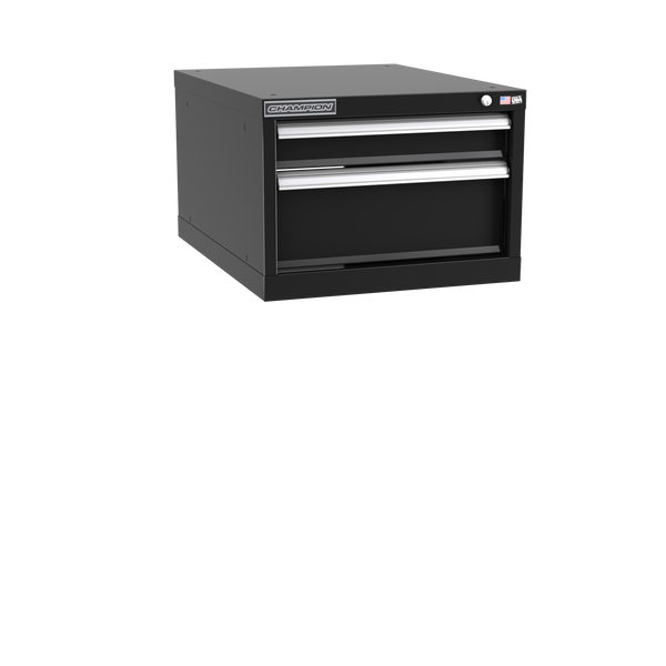 2-Drawer Modular Cabinet NW0202 | 22-3/16"W x 15-3/4"H x 28-1/2"D black