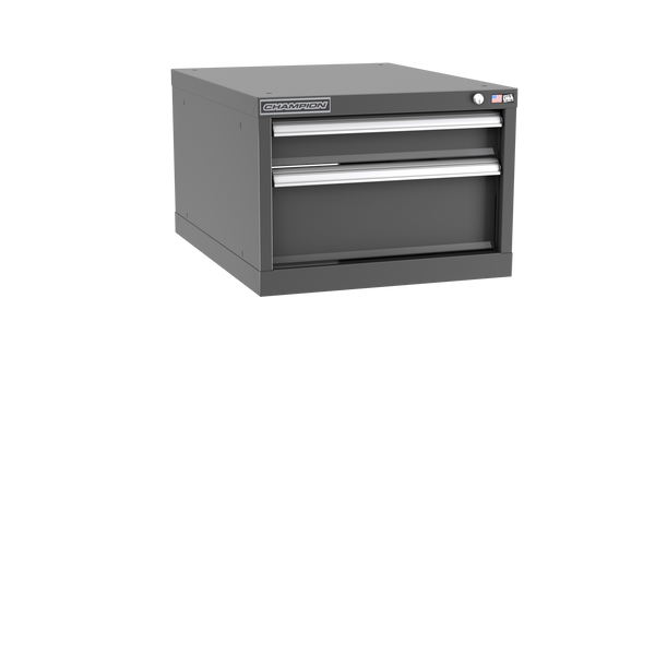 2-Drawer Modular Cabinet NW0202 | 22-3/16"W x 15-3/4"H x 28-1/2"D dark grey