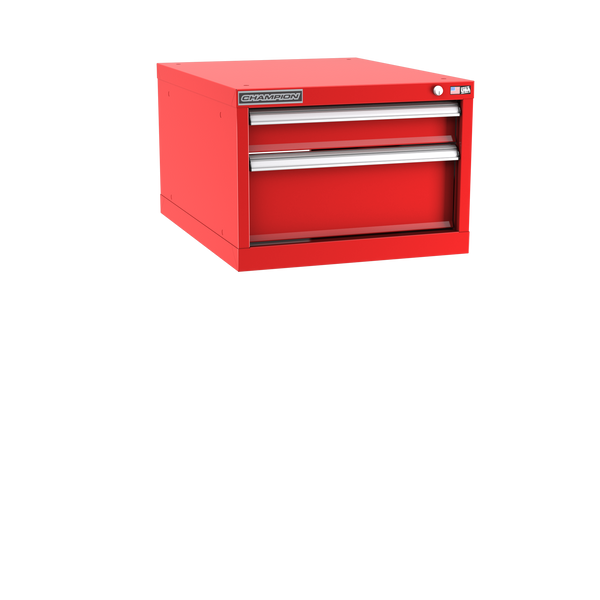 2-Drawer Modular Cabinet NW0202 | 22-3/16"W x 15-3/4"H x 28-1/2"D red