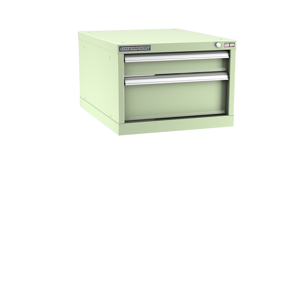 2-Drawer Modular Cabinet NW0202 | 22-3/16"W x 15-3/4"H x 28-1/2"D seafoam green