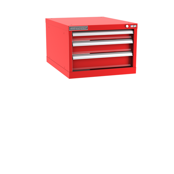 3-Drawer Modular Cabinet NW0301 | 22-3/16"W x 15-3/4"H x 28-1/2"D red