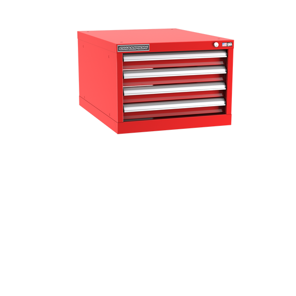 4-Drawer Modular Cabinet NW0401 | 22-3/16"W x 15-3/4"H x 28-1/2"D red