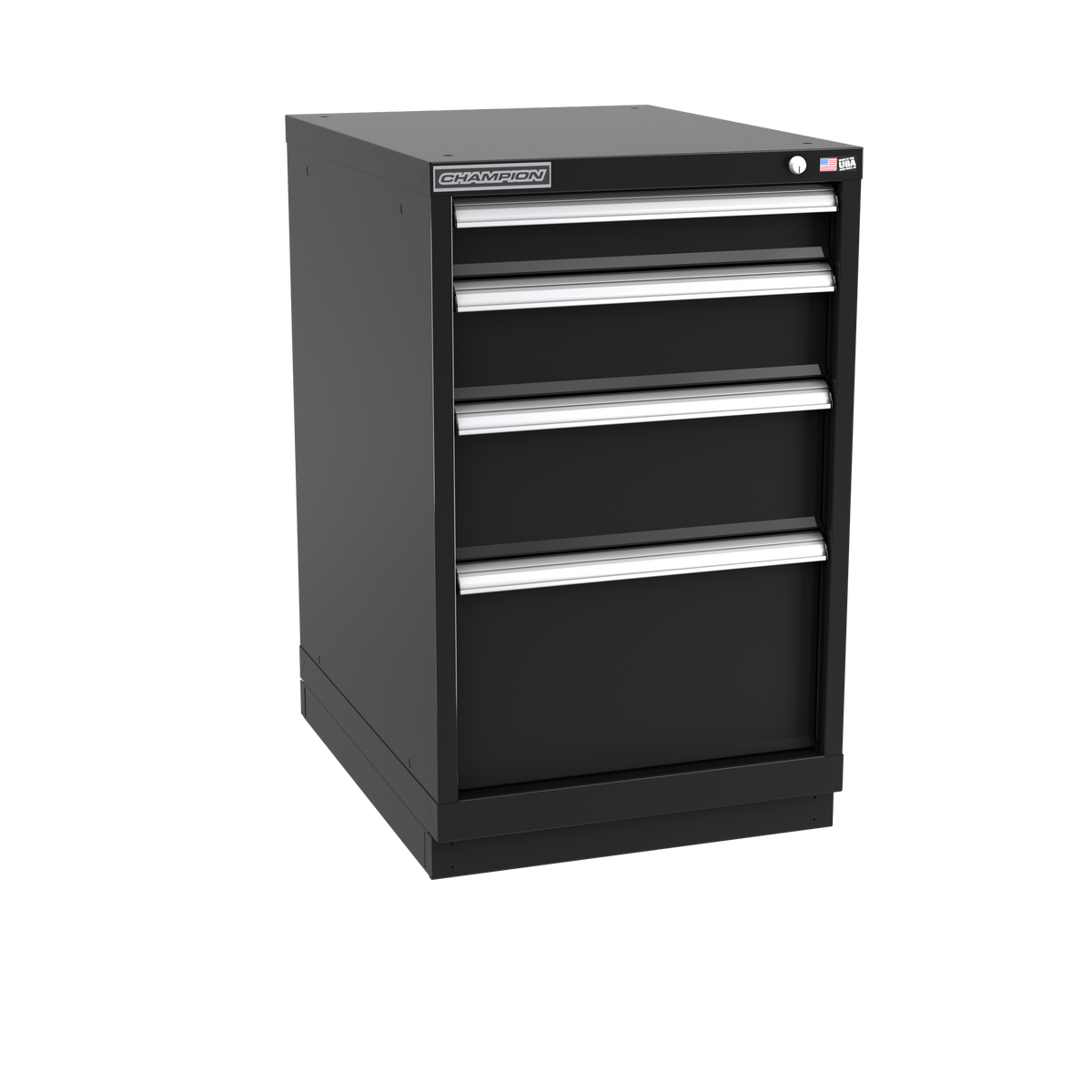 4-Drawer Modular Cabinet NWS0401 | 22-3/16"W x 35-7/8"H x 28-1/2"D black