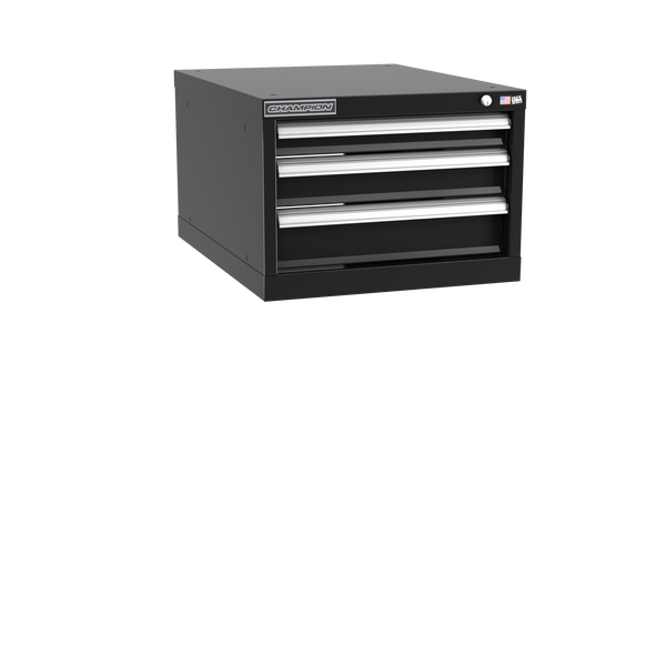 3-Drawer Modular Cabinet NWS0301 | 22-3/16"W x 15-3/4"H x 28-1/2"D black