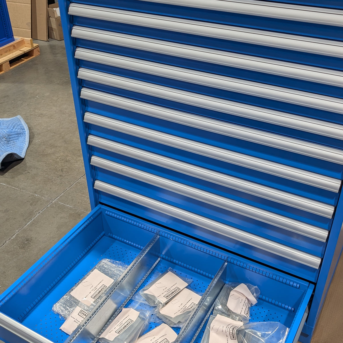 14-Drawer Modular Cabinet SWP2700-140C-ILC-PTB-BB | 40-1/4"W x 59-1/2"H x 28-1/2"D