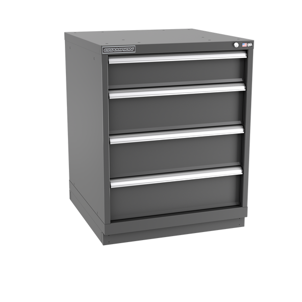 4-Drawer Modular Cabinet SW0401 | 28-1/4"W x 35-7/8"H x 28-1/2"D dark grey