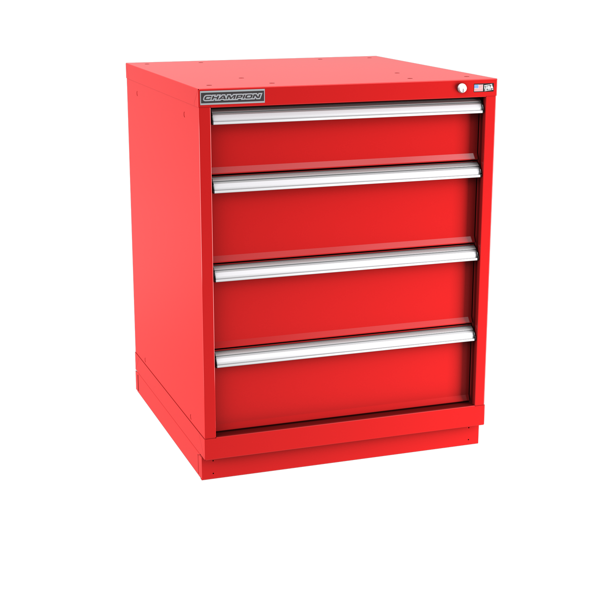 4-Drawer Modular Cabinet SW0401 | 28-1/4"W x 35-7/8"H x 28-1/2"D red