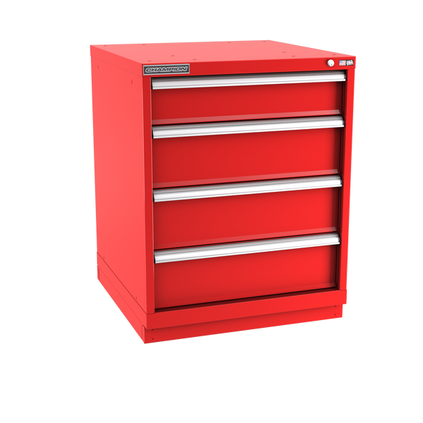 4-Drawer Modular Cabinet SW0401 | 28-1/4"W x 35-7/8"H x 28-1/2"D red