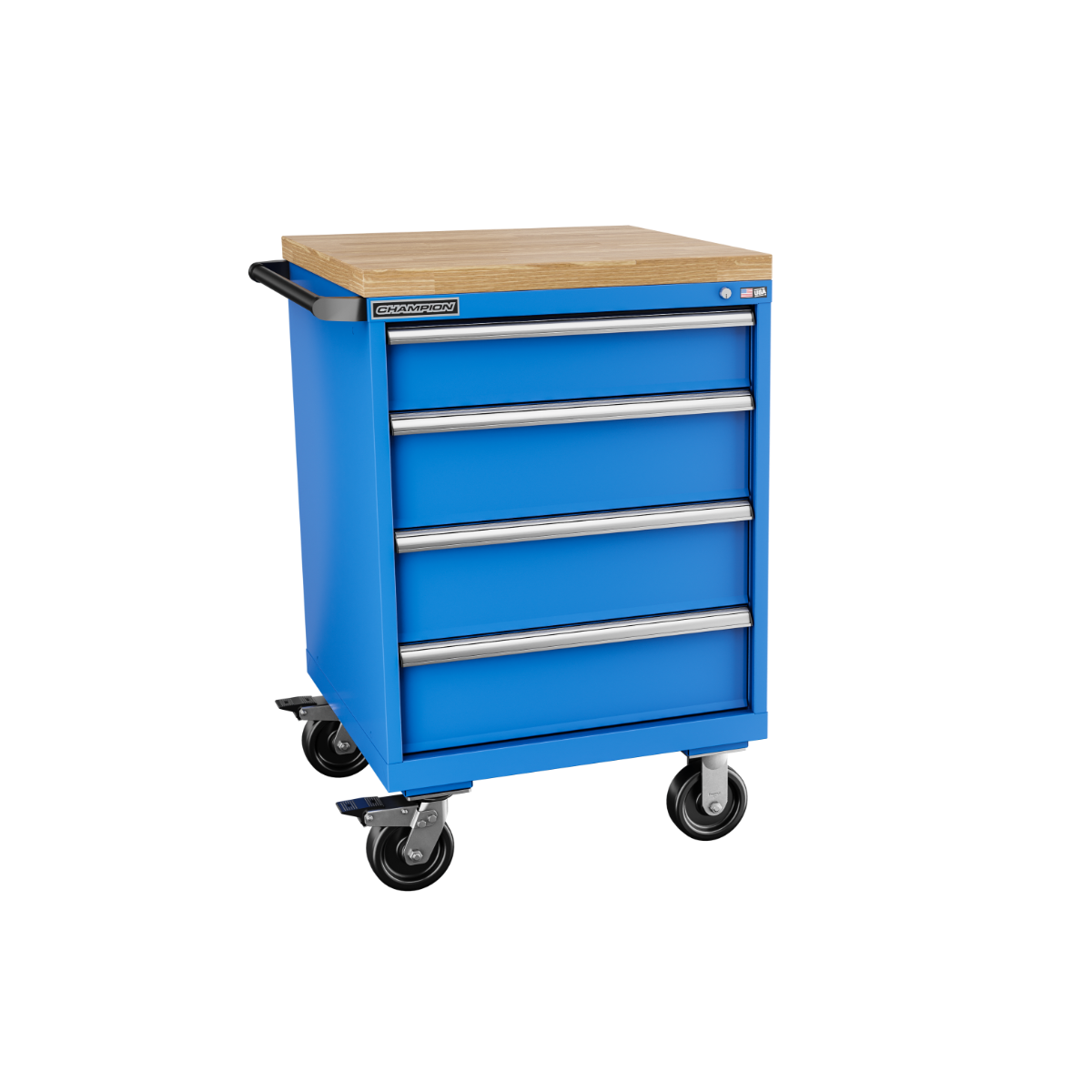 4-Drawer Mobile Modular Cabinet SW0401IL | 28-1/4"W x 43-1/4"H x 28-1/2"D bright blue