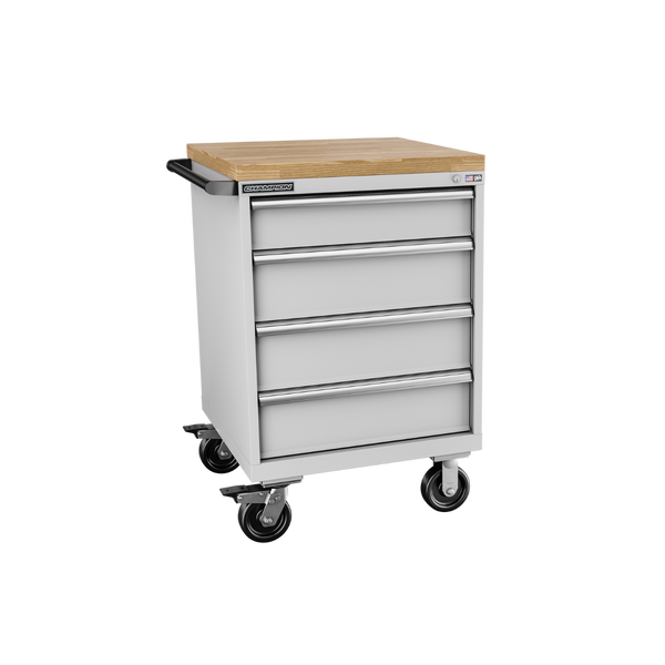 4-Drawer Mobile Modular Cabinet SW0401IL | 28-1/4"W x 43-1/4"H x 28-1/2"D light grey