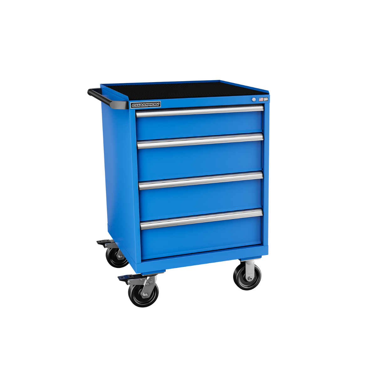 4-Drawer Mobile Modular Cabinet SW0401ILC | 28-1/4"W x 42-1/4"H x 28-1/2"D bright blue