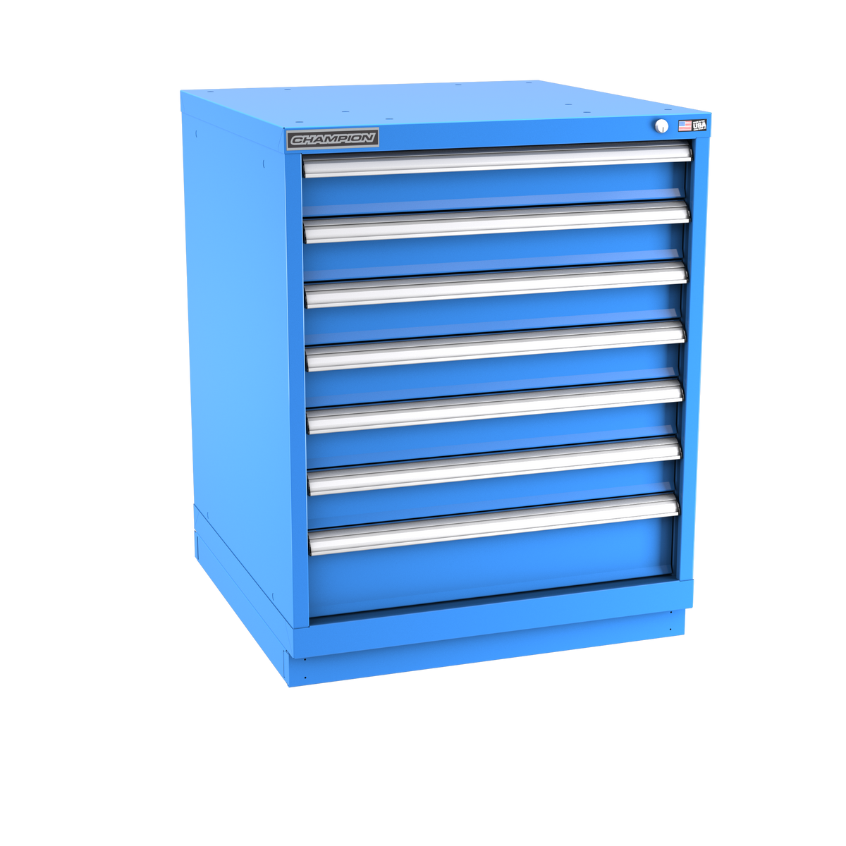 7-Drawer Modular Cabinet SW0701 | 28-1/4"W x 35-7/8"H x 28-1/2"D bright blue